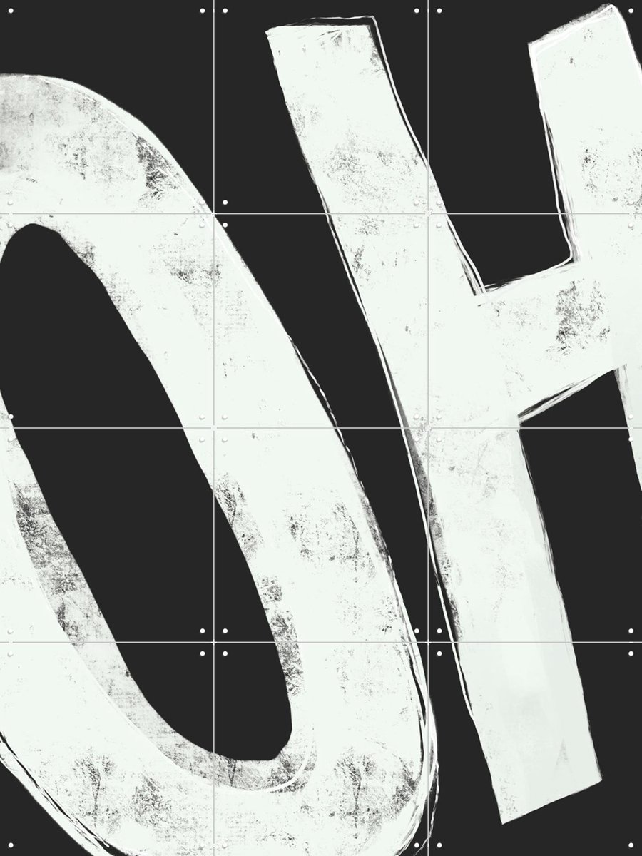 IXXI Sounds of Surprise – Oh, Sarah Bühler & Various - 60 x 80 cm - Gratis ophangtool - Grote wanddecoratie en posters - Typografie, Typografie