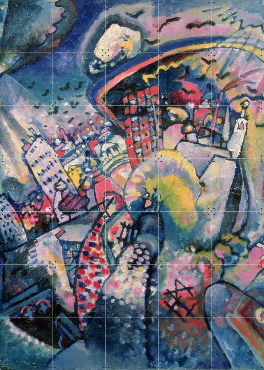 IXXI Moscow I, Kandinsky & Bridgeman Images - 100 x 140 cm - Gratis ophangtool - Grote wanddecoratie en posters - Klassiek, Kleurrijk, Olieverf