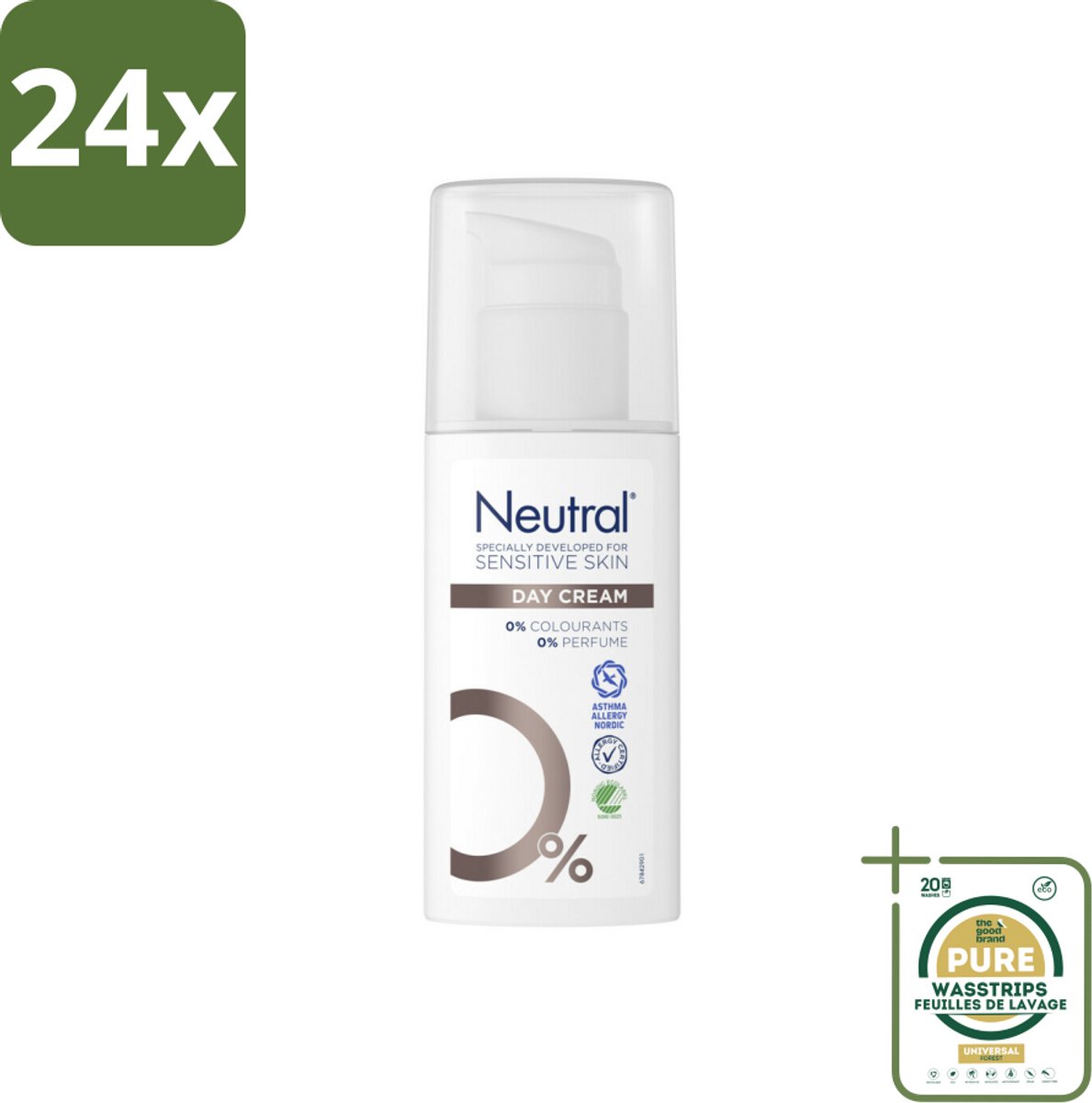 Neutral Face Cream 50 ml - Voordeelverpakking - 24 stuks - Hydratatie - Glycerine