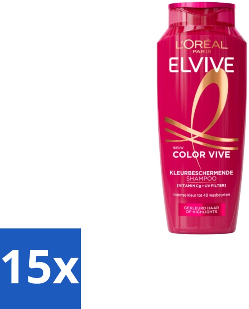 L'Oréal Elvive Color Vive Shampoo 250 ml - Bulkverpakking - 15 stuks