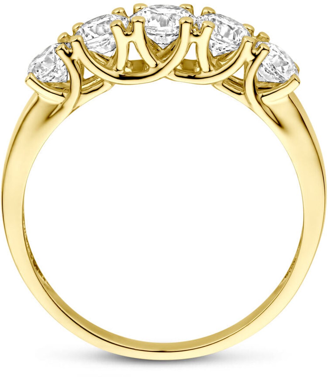 14K Geelgouden Ring met Zirkonia 4035019 – 4,5 mm