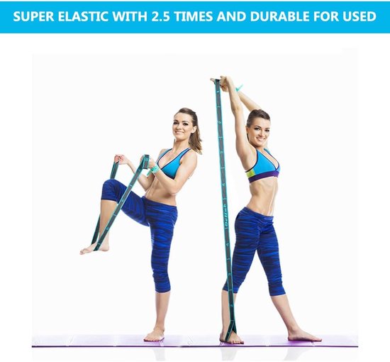 Oefenriem / Elastische Trainingsband - Weerstandsband voor Volwassenen - Yoga, Pilates, Dans & Fitness — afbeelding 3