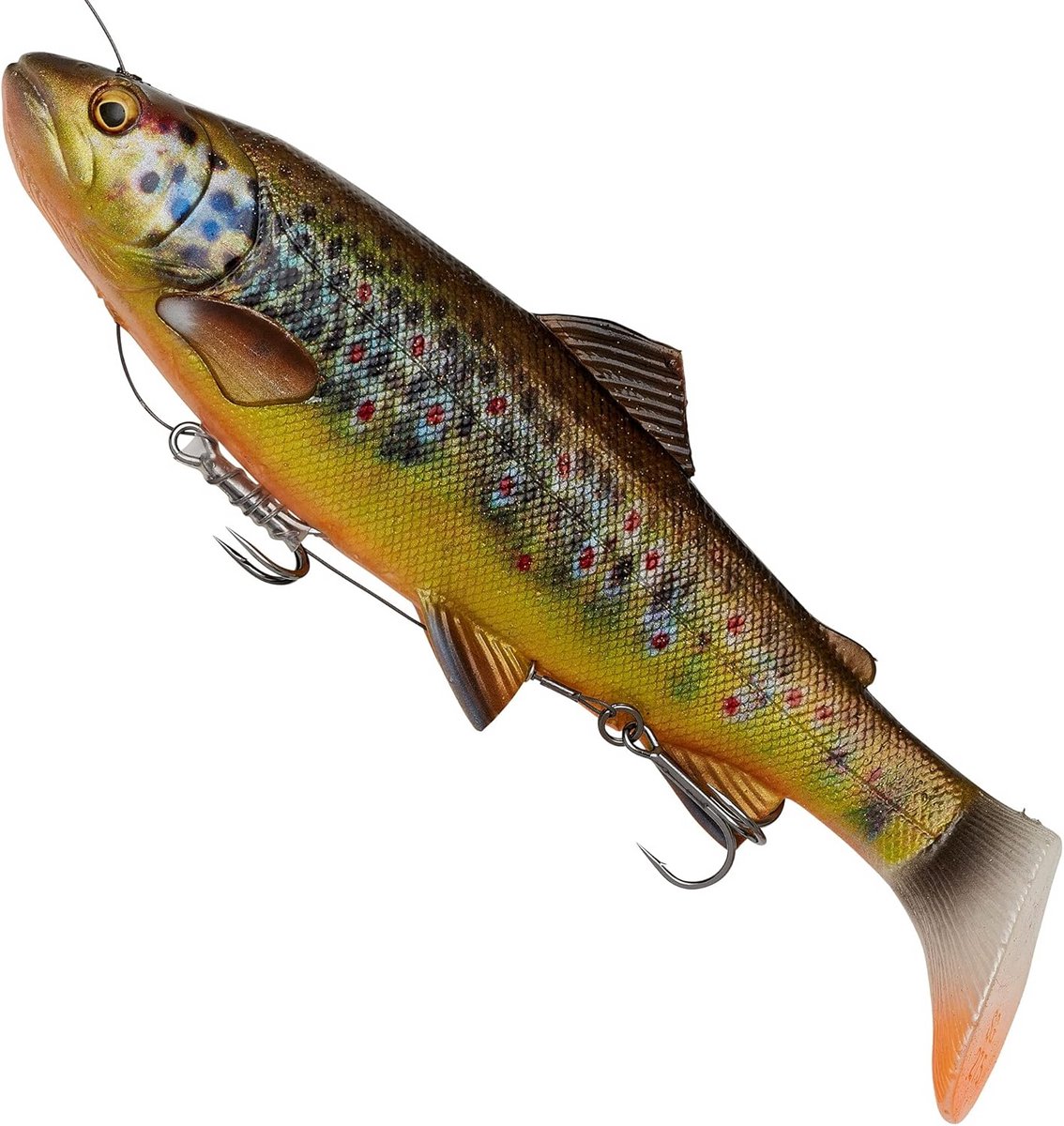 Grote Kunstaas Shad Forel met Rammelaar voor Roofvis