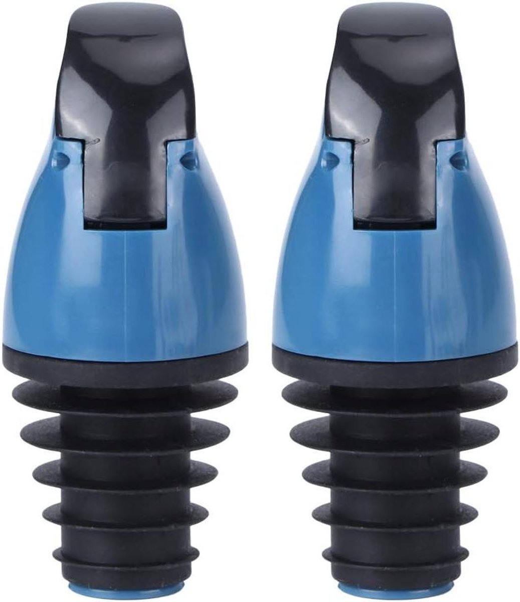 Olie-uitloop en wijnstopper set voor sojasaus, azijn en meer (Marineblauw)