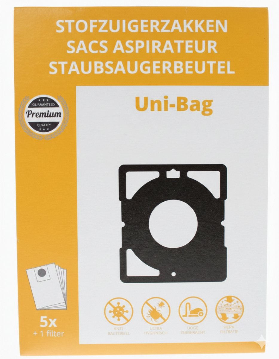 Stofzuigerzakken – Uni Bag – Universele Stofzuigerzakken – 5 Stuks