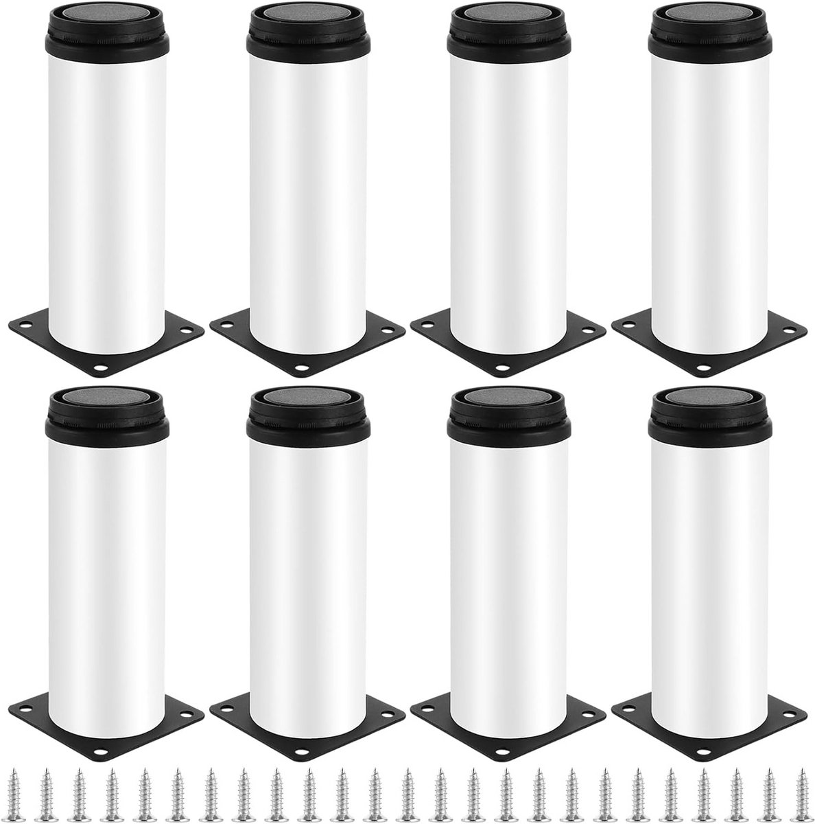 Set van 8 Verstelbare Meubelpoten 15 cm - Voor Kasten, Banken en Tafels