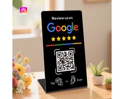 NeoNova® NFC Google Review Baliebord – Direct Reviews via Tap & Scan – Meer Klanten Verzamelen – Zwart – Goed voor Restaurants • Cafés • Winkels • Showrooms