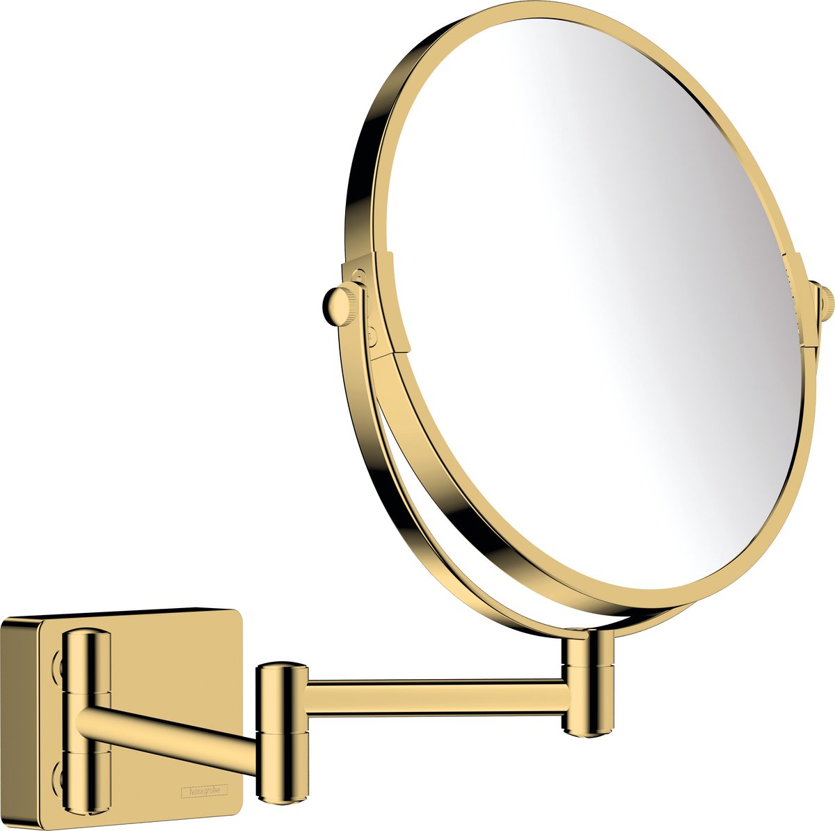 Hansgrohe AddStoris scheerspiegel 3x vergrotend 24,6 x 18,8 x 34,4 cm, goud