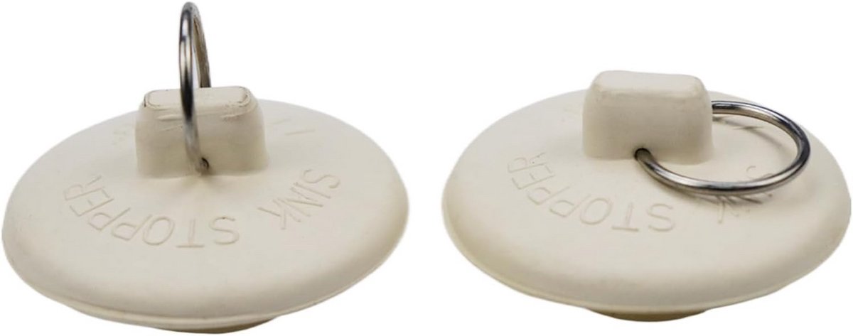 2x Universele Rubberen Afvoerstoppers 1 Inch met Trekring voor Keuken en Badkamer