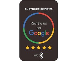 Google NFC | Review Card – Maximaliseer je online zichtbaarheid | Direct Gelinkt aan uw Google Review Pagina | SEO | Zwart | Black