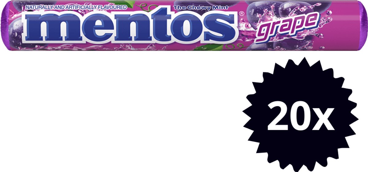 Mentos grape - 20 rollen