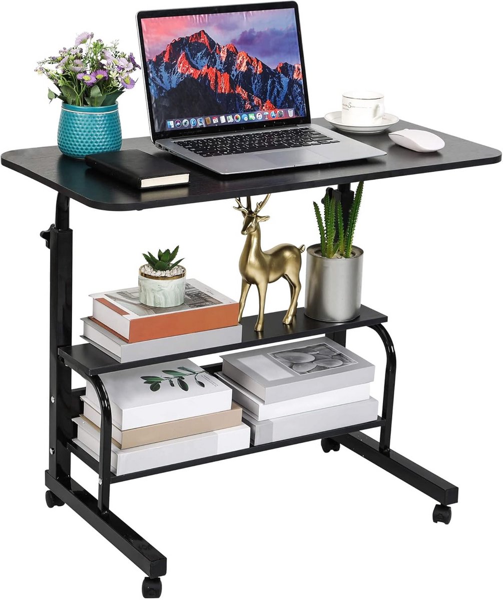 Verstelbaar Laptoptafel op Wielen voor Bank en Bed - Ideaal voor Kleine Ruimtes