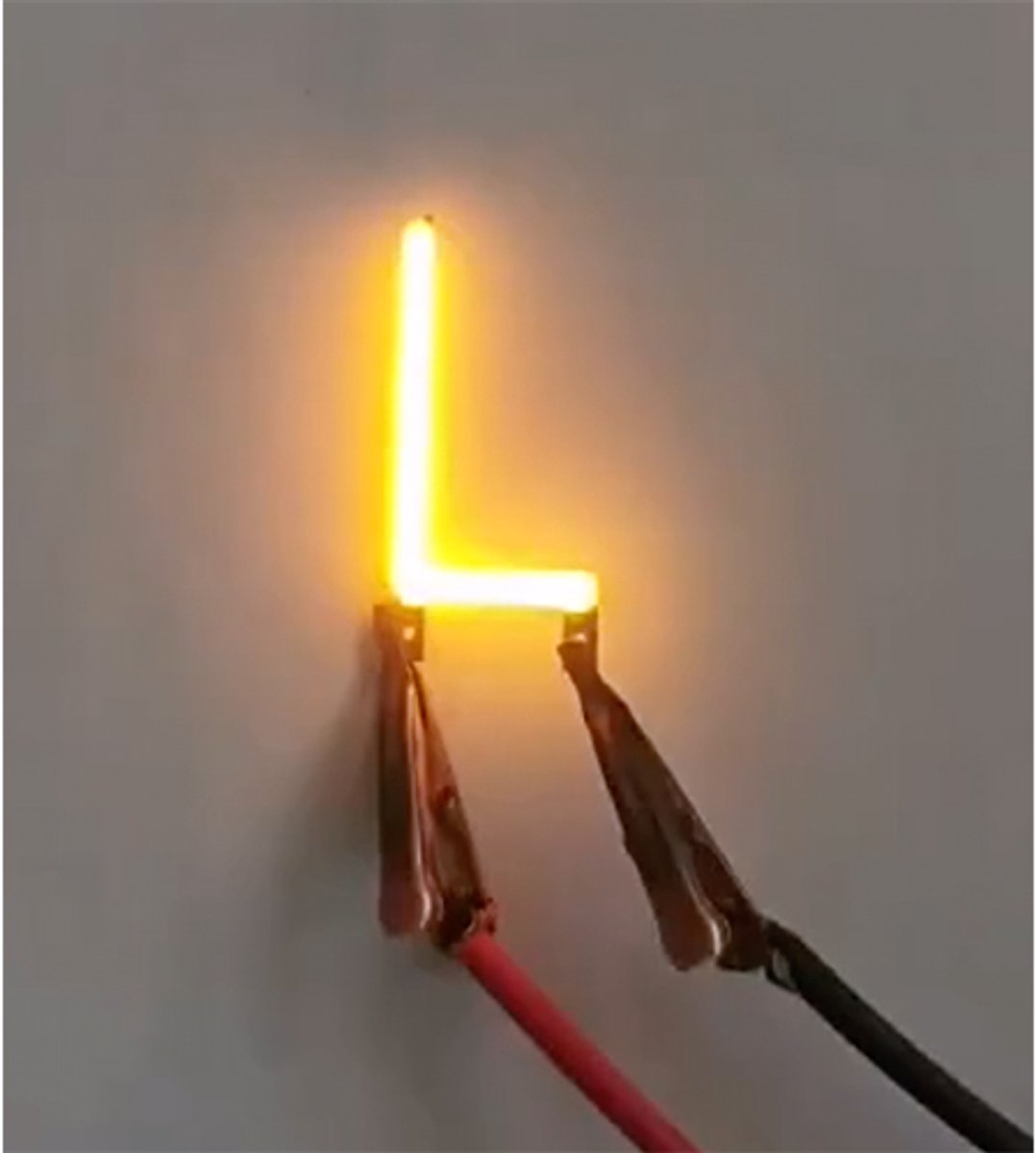 -L- COB LED 3V Filament Letter Geel 3 x 3 cm FPC 2200K 1W Warm-wit