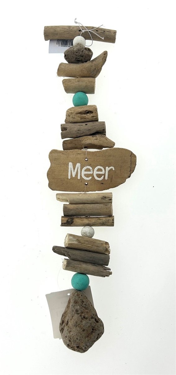 Guirlande Mira met stenen/driftwood ca 65 cm MEER