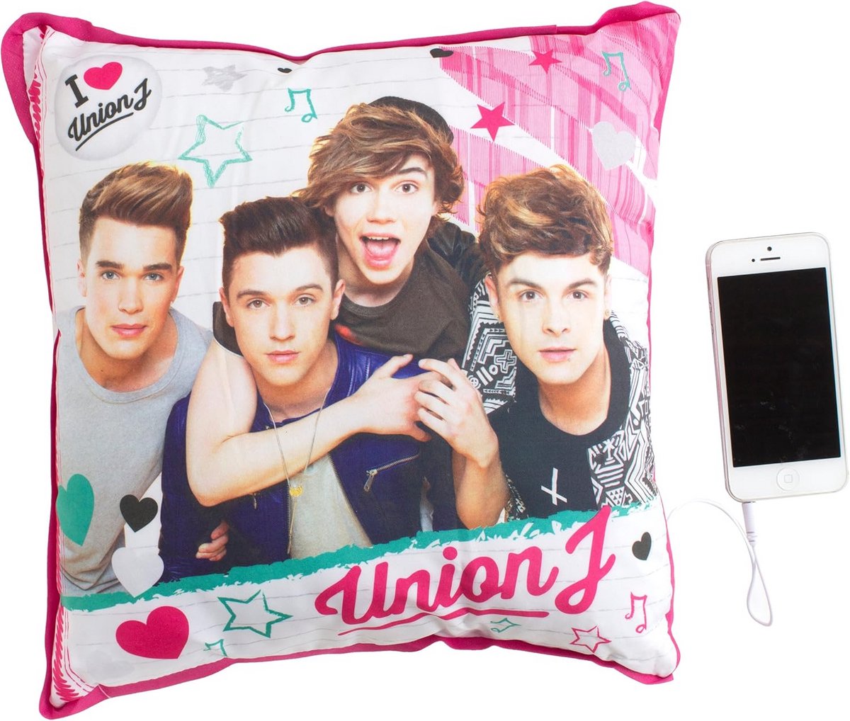 Pluchen Luidspreker Kussen 30 cm - Draagbare Speaker met Muziekfunctie voor MP3 Spelers