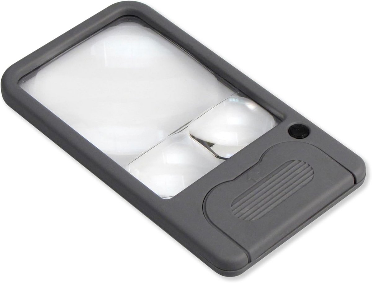 Compacte Pocketloep met LED Licht en 3 Vergrotingsstanden (2.5x/4.5x/6x)