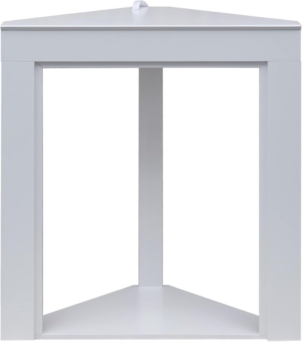 Decoratieve Hoekhaard Schouw Wit MDF - Sierhaard voor Woonkamer en Slaapkamer