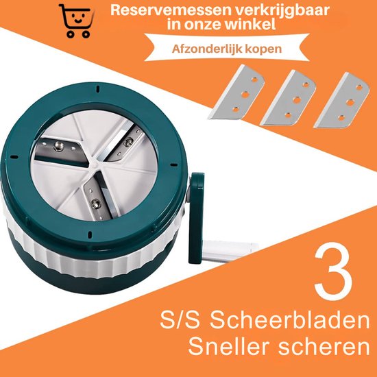 Quvo® IJscrusher - met IJsschep - Professionele Ice Crusher - 3 RVS Messen - IJsvergruizer Handmatig - Groen-12cm x 12cm x 25cm van Quvo — afbeelding 5