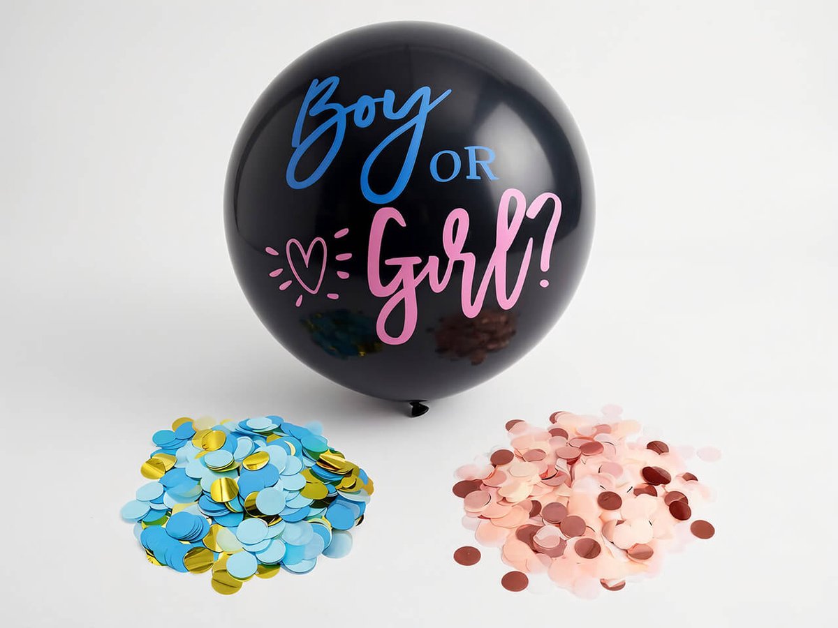 Gender Reveal Ballon Pakket Boy or Girl | Jongen of Meisje | 90 cm | Geslachtsonthulling | Bekend making geslacht