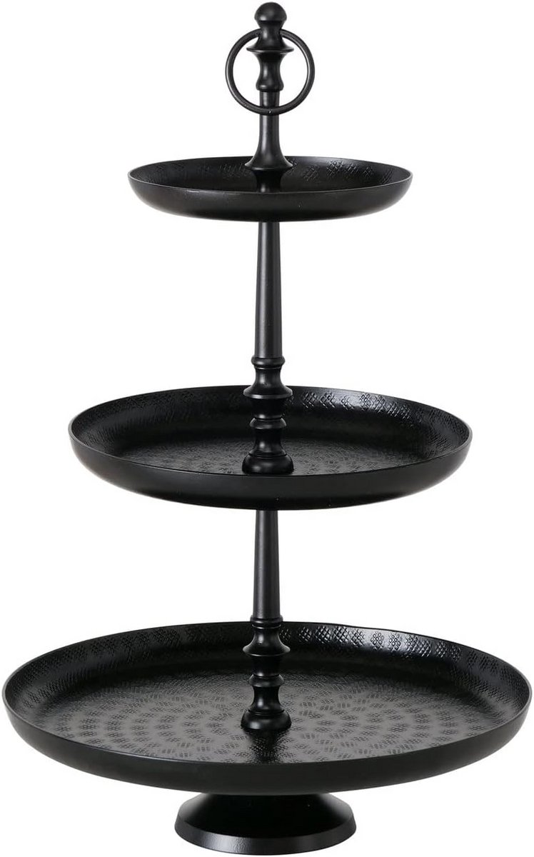 Etagère met 3 etages serveerschaal dessertstandaard 31 cm diameter