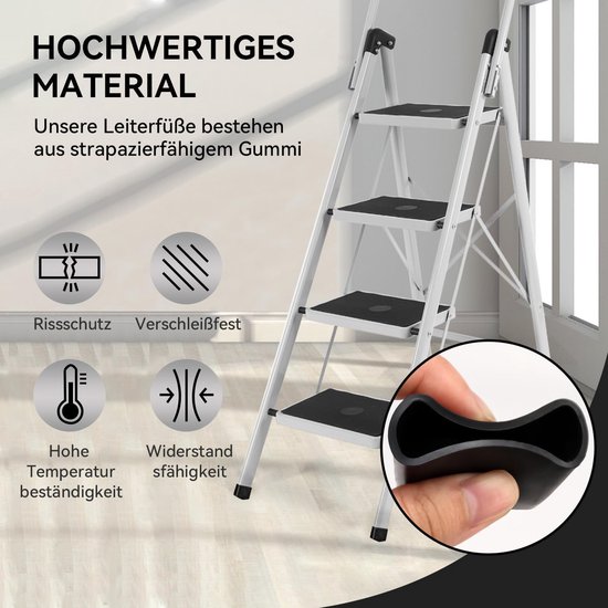 Vervangende Rubberen Voetjes voor Ladders 40x20mm - Antislip en