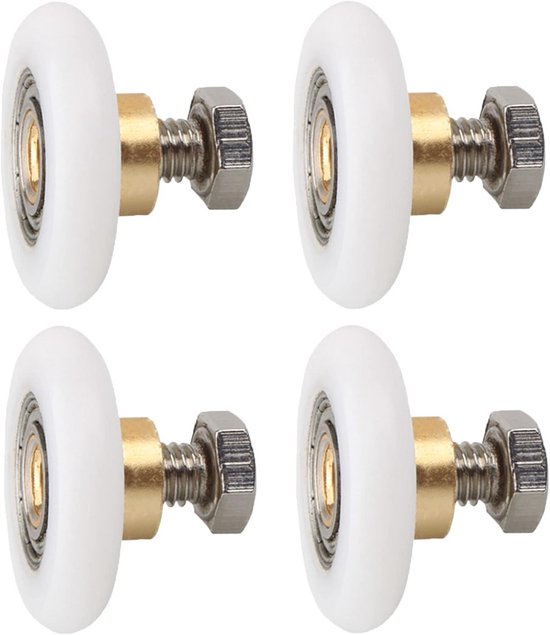 4 Stuks Douchewielset Schuifdeur Rollers voor Douchecabines en Stoomcabines (23 mm)