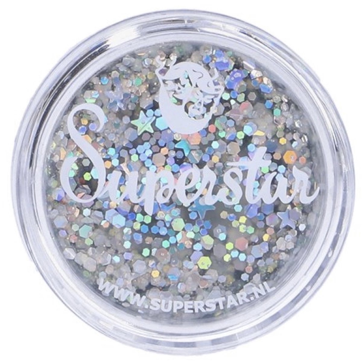 Superstar Chunky glitter Cream Silver starlight - glitters carnaval festival