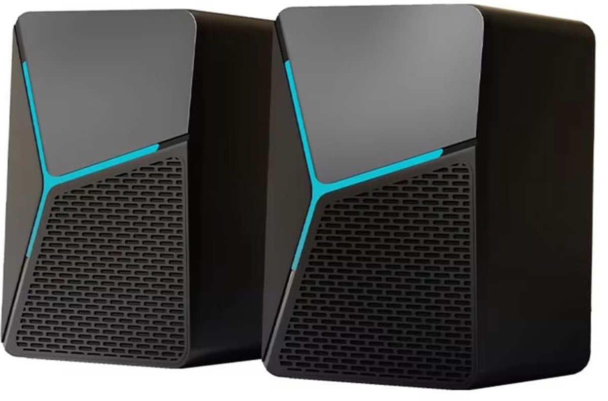 longziming -PC Speakers USB – Compacte Computerluidsprekers met 52 mm Drivers – Krachtige Bas, 3,5 mm Aansluiting & Surround Geluid