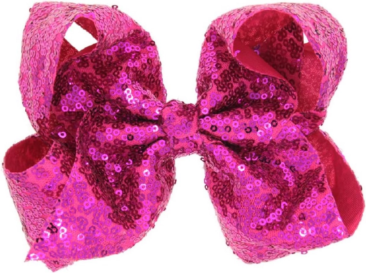 Grote Roze Glitter Strik Haaraccessoire voor Meisjes