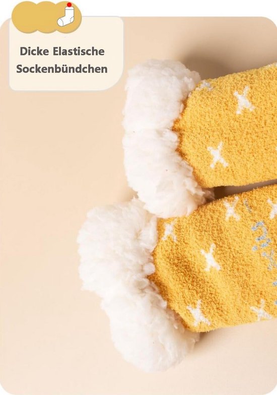 Warme Antislip Binnen Sokken voor Baby en Peuter - Dikke Wintersokken met Zachte Manchet — afbeelding 3