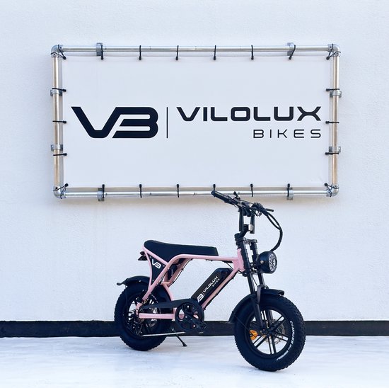 Elektrische fatbike Vilolux C80 Mini roze 16 inch legaal 250W 40 km actieradius hydraulische remmen