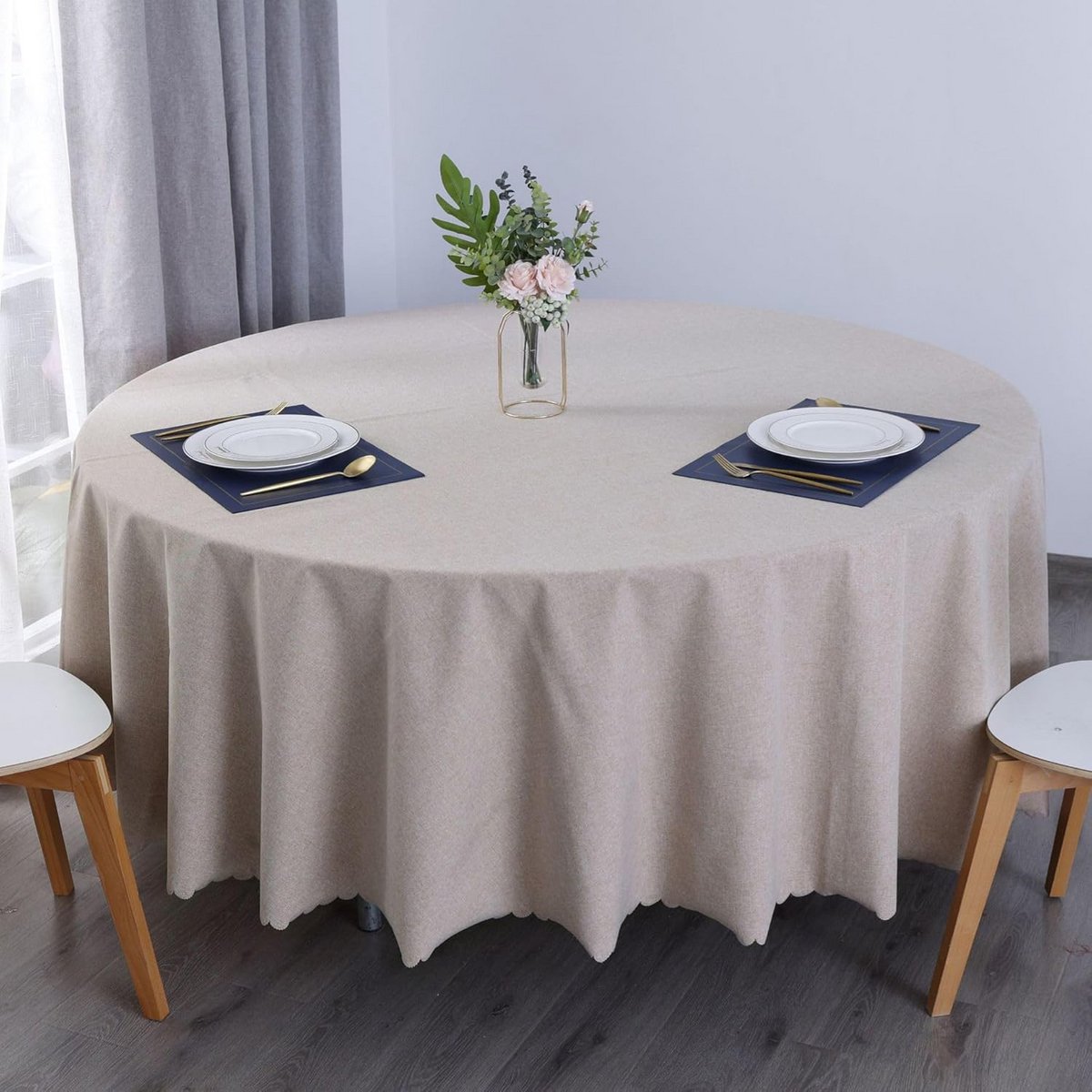 Rond Tafelkleed Vuilafstotend Diameter 220 cm voor Keuken en Eettafel