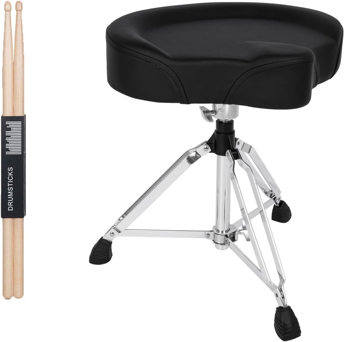 Ergonomische Drumkruk Zadelmodel - Zwenkbaar en In Hoogte Verstelbaar Padded Zitkussen