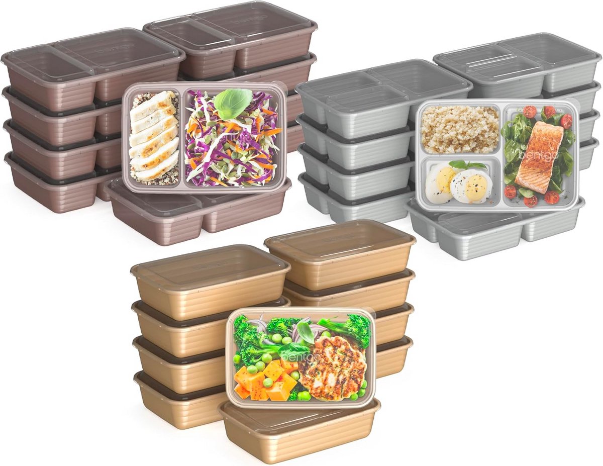 Set van 60 Maaltijdvoorbereidingscontainers met Deksel - Herbruikbaar en Magnetronbestendig