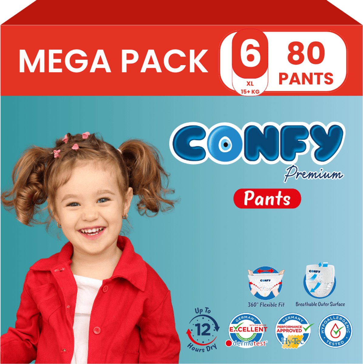 Confy Premium luierbroekjes maat 6 | 80 stuks