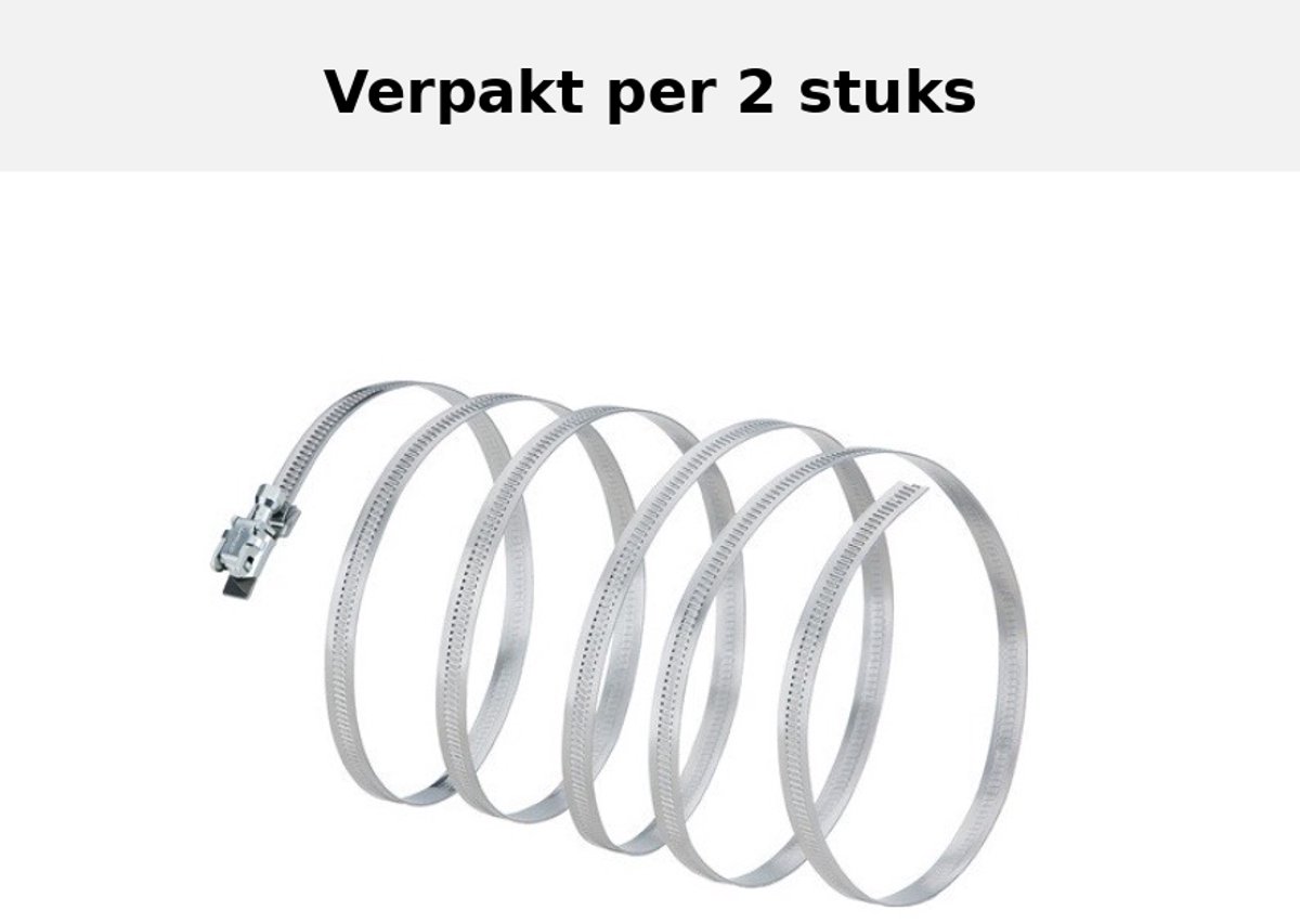 Slangklem 60-170 mm - verpakt per 2 stuks - breedte 9mm - merk NORMA - SET a 2st - herbruikbaar dmv schroevendraaier - voor flexibele slangen - made in EU