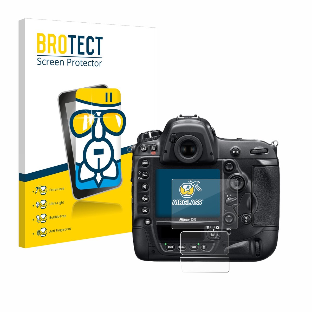 Screenprotector voor Nikon D4 Beschermglas transparant