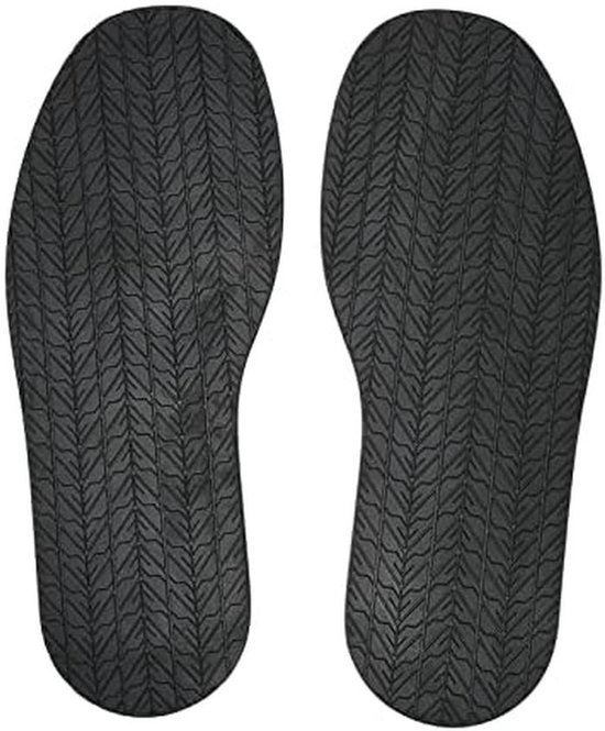 Antislip Rubber Schoenzolen voor Reparaties en Comfort - Zwart
