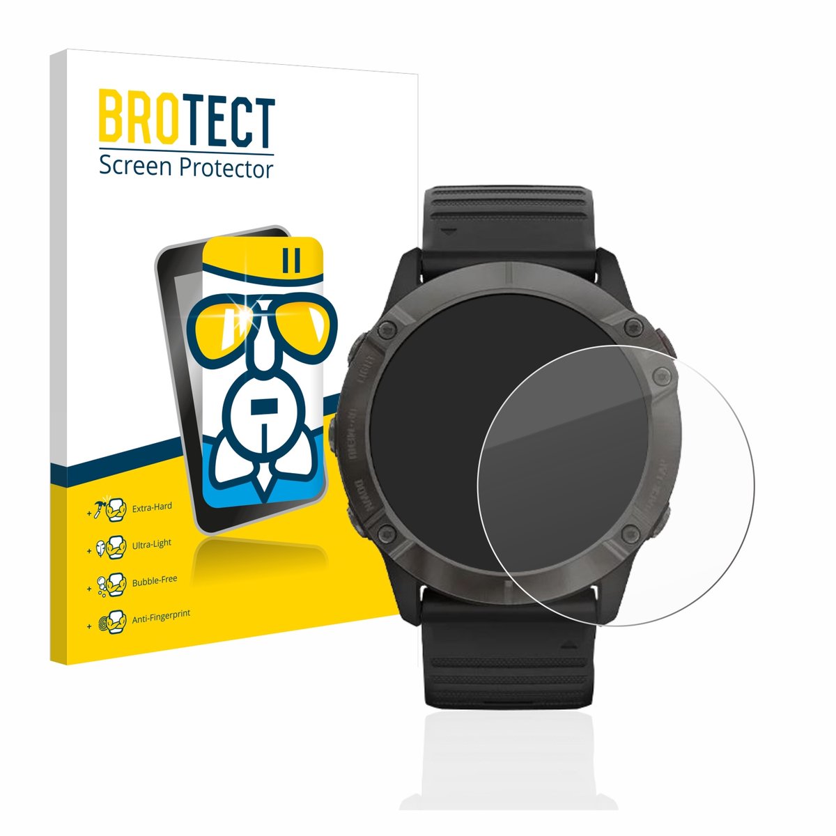 Screenprotector voor Garmin Fenix 6X Pro Beschermglas transparant