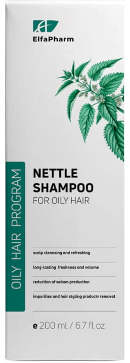 Doeltreffend Shampoo voor Vet Haar met Brandnetel - fris gevoel - grondig reiniging 200ml