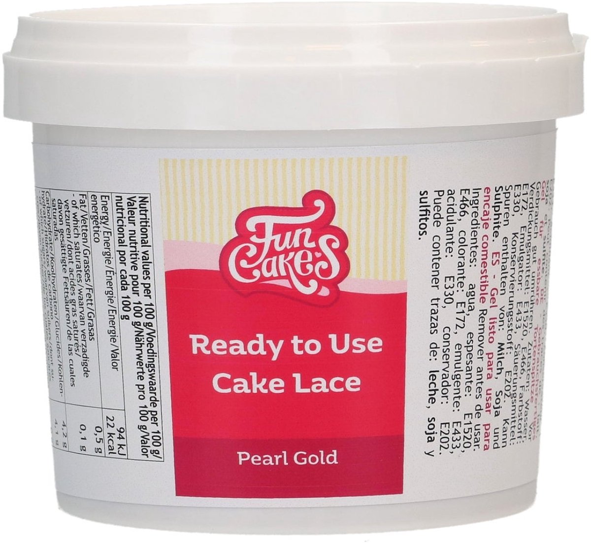 FunCakes Cake Lace Ready to Use Parel Goud 200g