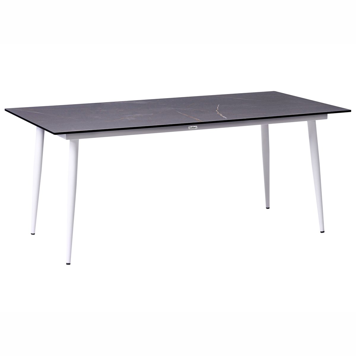 TOLENTINO - Tuintafel - Wit/Donkergrijs - HPL/Aluminium