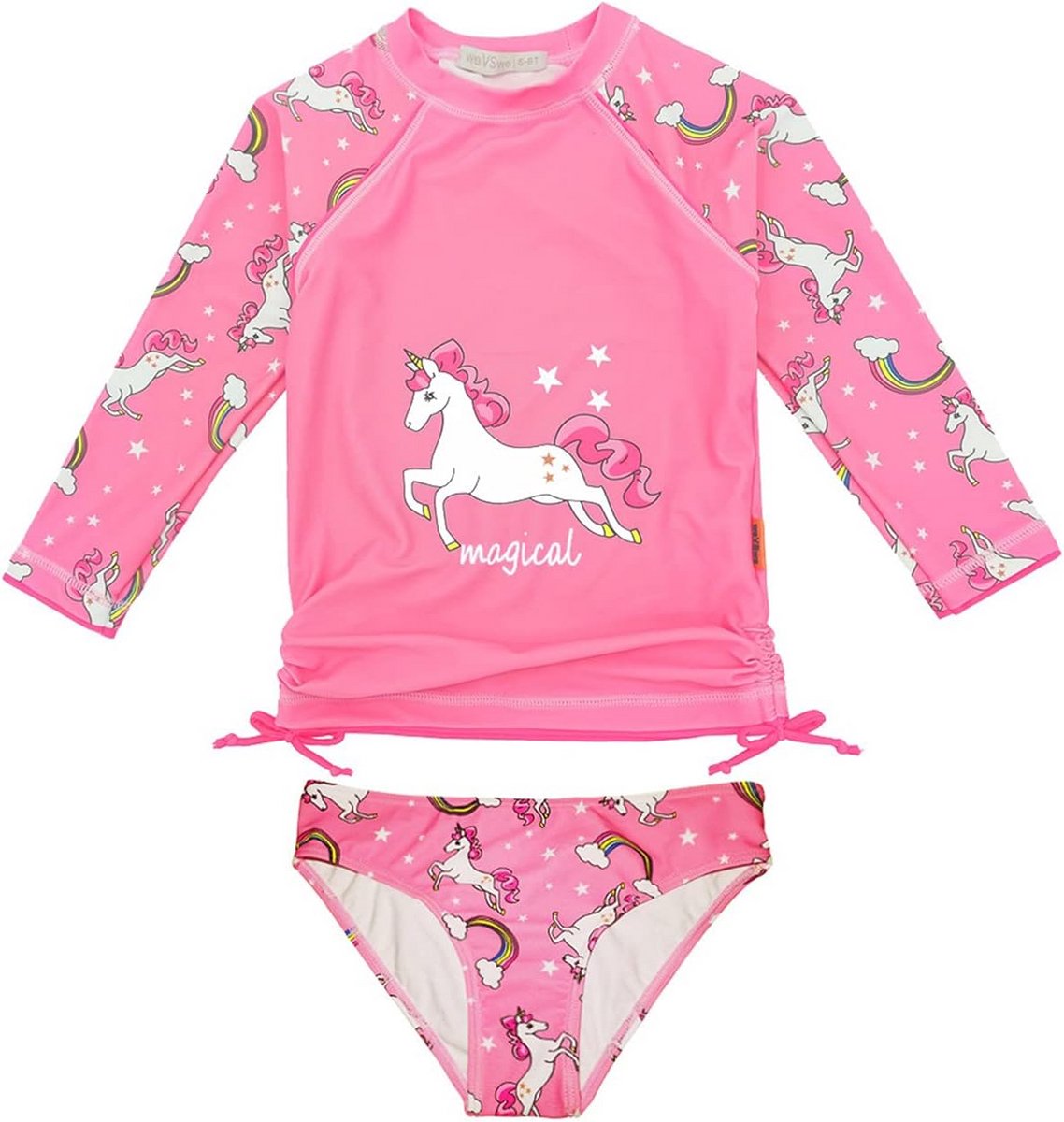 Meisjes Badpak Lange Mouwen met UPF 50+ Zonbescherming en Uniek Ruffle Detail