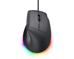 Trust GXT 145 Rexxa – Ergonomische RGB Gaming Muis – Verticale 12.800 DPI & Programmeerbare Knoppen – Zwart
