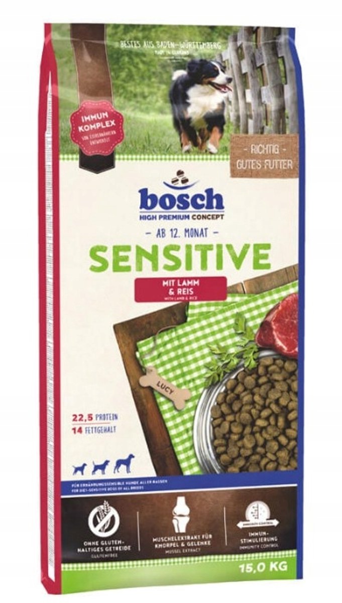 Bosch Bosch Sensitive - Hondenvoer - Lam & Rijst - Voor gevoelige honden - 15 kg
