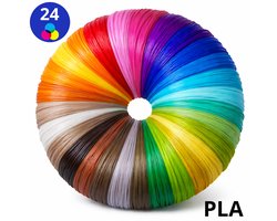 Luumuu® PLA Filament - Voor 3D Pen - Starterspakket - Vullingen - 3D Pennen Navulling - 24 Kleuren - 1.75mm - Inclusief Ebook