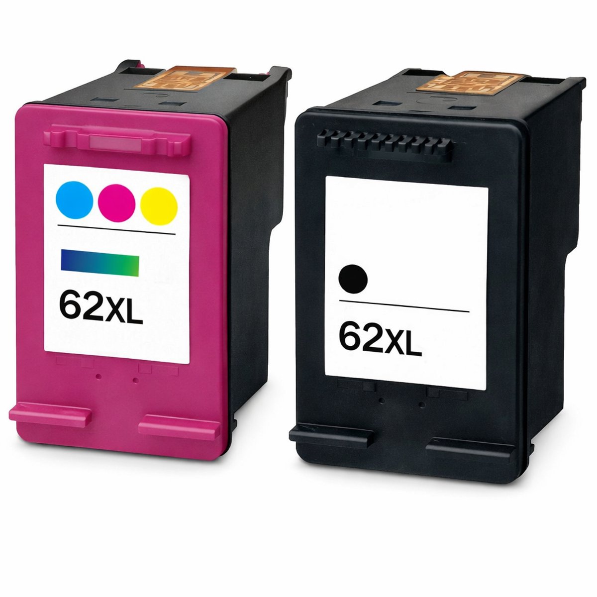 62XL zwart + kleur - Huismerk inktcartridge compatible met HP