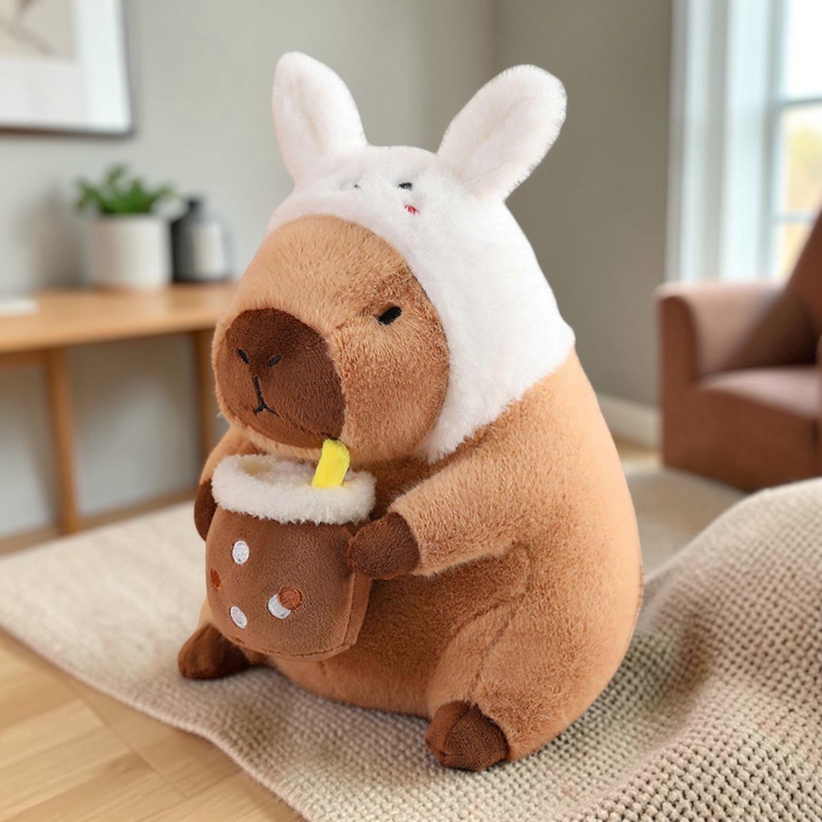Klikkopers® - Capybara Knuffel 20cm - Zachte Pluche Capibara Knuffeldier - Schattig Dieren Speelgoed voor Kinderen