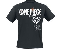 One Piece Pirate Life Heren T-shirt - zwart - S