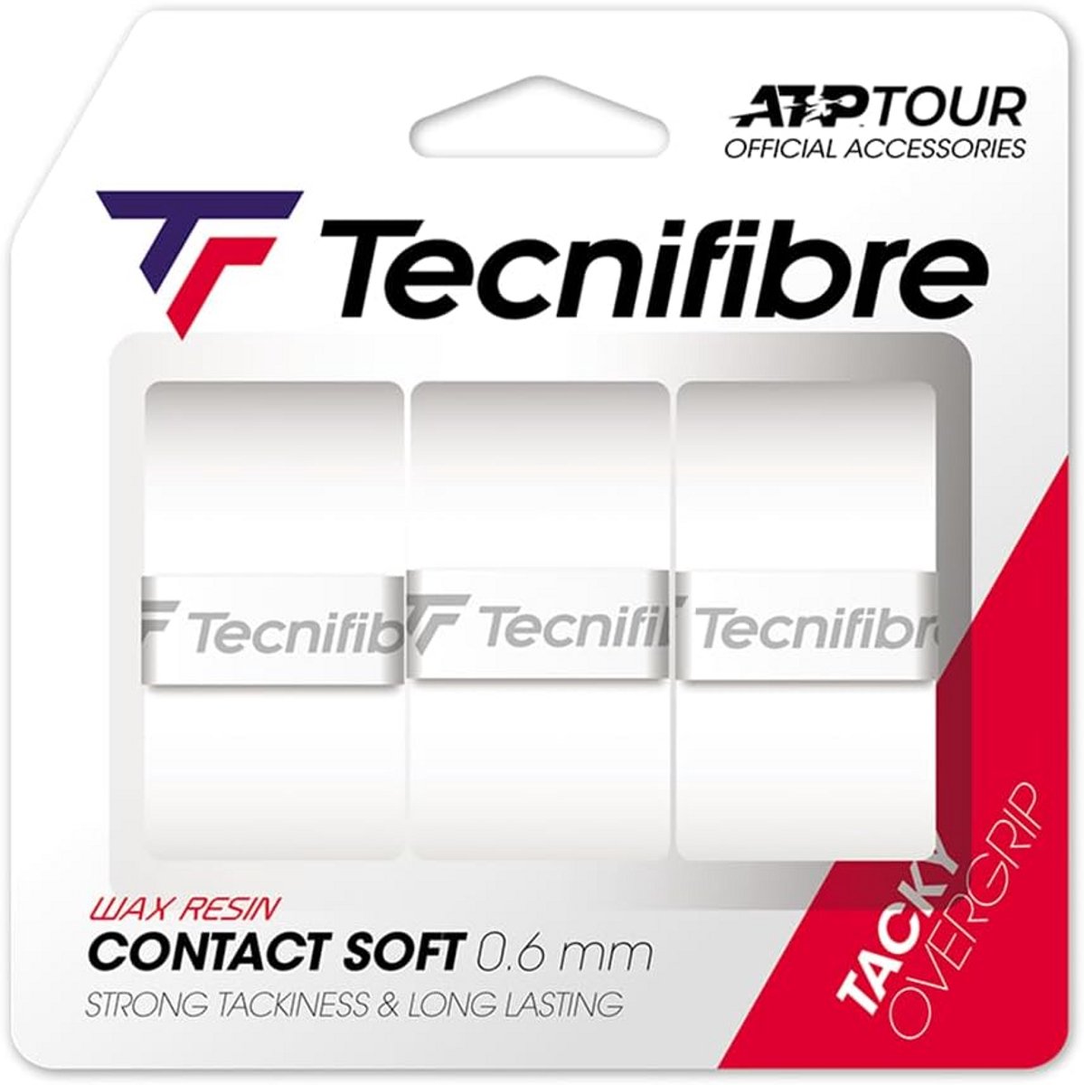 Zachte Tennis Racket Overgrips - 3 Stuks - Wit